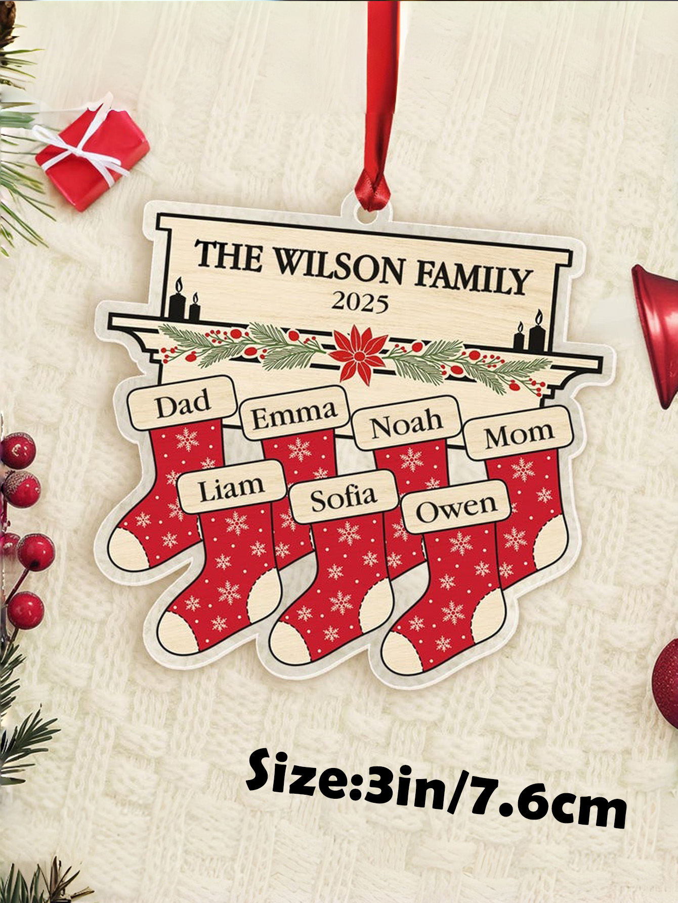 2025 Personalized Home Christmas Acrylic Decorations